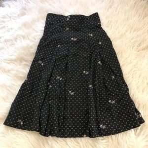 Blue and cream speckled skirt